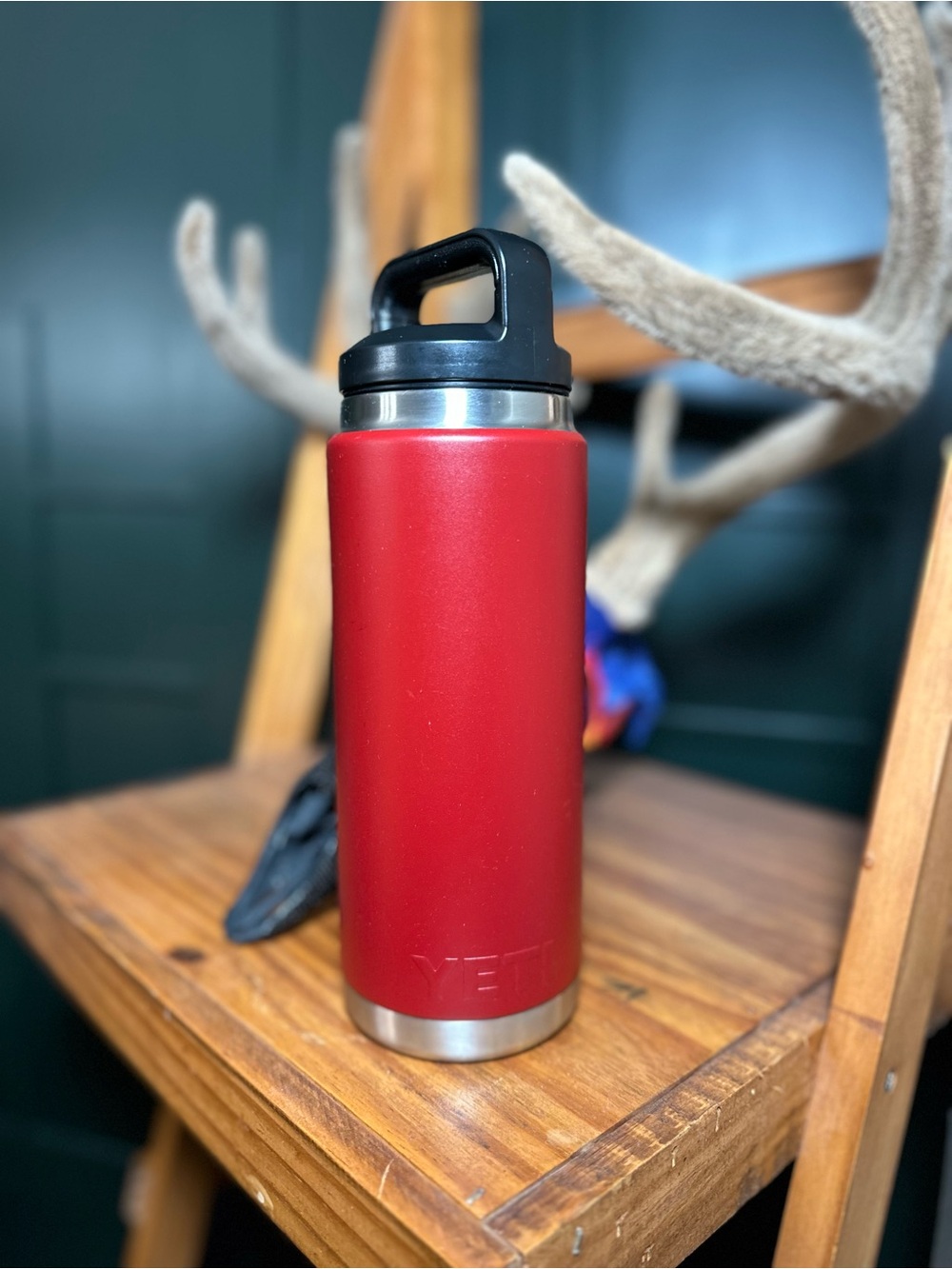 YETI Rambler 26 oz Bottle Brick Red Discontinued Chug Cap